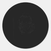 Funny First Of All I'm A Delight Sarcastic Retro C ラウンドシール (正面)