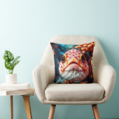 Funny Fish and Coral Close  クッション (椅子)