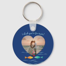 Funny Fish Pun Custom Photo Valentine's Day キーホルダー