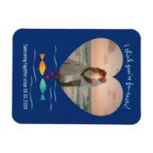 Funny Fish Pun Custom Photo Valentine's Day マグネット (横)