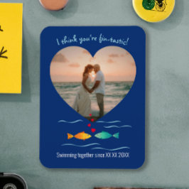 Funny Fish Pun Custom Photo Valentine's Day マグネット