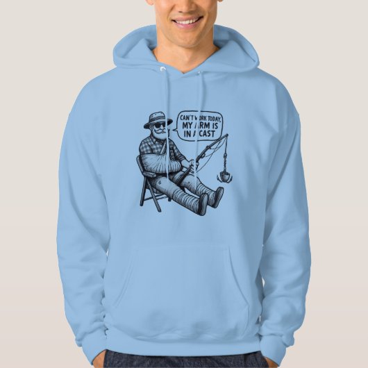 Funny Fisherman “Cast” Excuse Hoodie パーカ (正面)