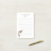 Funny Fisherman fishing personalized ポストイット (デスク上)