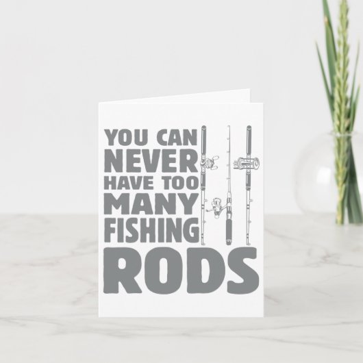 Funny Fisherman Fishing Rods Design Fishing Lovers カード (正面)