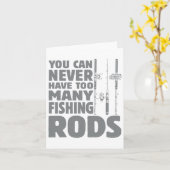 Funny Fisherman Fishing Rods Design Fishing Lovers カード (黄色い花)