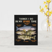 Funny Fishing Apparel For Men カード (黄色い花)