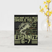 Funny Fishing Boy Teens Kid Camouflage Usa Flag B  カード (黄色い花)