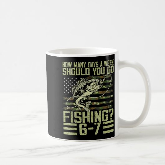 Funny Fishing Boy Teens Kid Camouflage Usa Flag B  コーヒーマグカップ (右)
