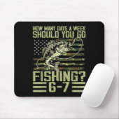 Funny Fishing Boy Teens Kid Camouflage Usa Flag B  マウスパッド (マウス)
