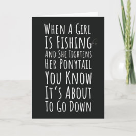 Funny Fishing Cards For Teen Girls Women Her Humor カード
