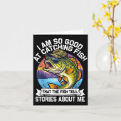 Funny Fishing Dad Men Funny Reel Cool Fish B Fishi カード (黄色い花)