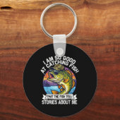 Funny Fishing Dad Men Funny Reel Cool Fish B Fishi キーホルダー (正面)