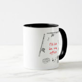 Funny Fishing- I'll Be In My Office Fisherman Gift マグカップ (正面右)
