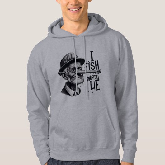 Funny Fishing Liar Hoodie パーカ (正面)