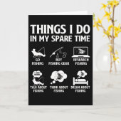 Funny Fishing Lover Spare Time Angler Life Outdoor カード (黄色い花)