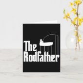 Funny Fishing Meme Of The Rodfather Fishing Rod  カード (黄色い花)