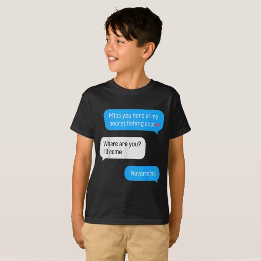 Funny Fishing Message Humor Fisher Gift Dad Father Tシャツ (正面フル)