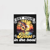 Funny Fishing Quote Hooked On B Fishing  カード (正面)