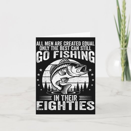 Funny Fishing Sayings For Men In Their Eighties Fi カード (正面)