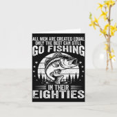 Funny Fishing Sayings For Men In Their Eighties Fi カード (黄色い花)