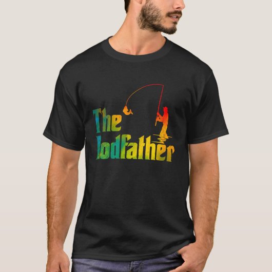 Funny Fishing T  The Rodfather Mens Fathers Day Tシャツ (正面)