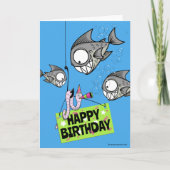 Funny Fishing Themed Birthday Card カード (正面)