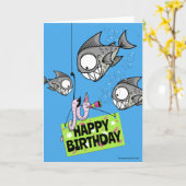 Funny Fishing Themed Birthday Card カード (黄色い花)