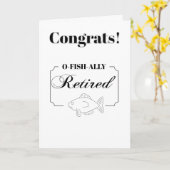 Funny fishy retirement for a fisherman カード (黄色い花)