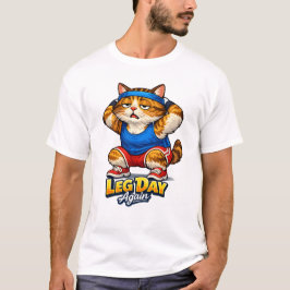 Funny Fitness Cat Illustration – Gym Meme Tシャツ