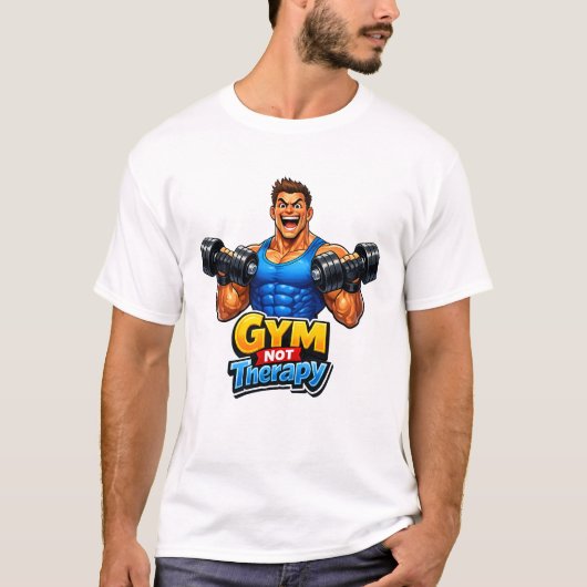 Funny Fitness Humor Artwork – Gym Meme Tシャツ (正面)