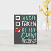 Funny Fitness Workout Single Taken At The Gym  カード (黄色い花)