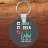 Funny Fitness Workout Single Taken At The Gym  キーホルダー (正面)