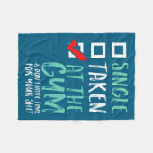 Funny Fitness Workout Single Taken At The Gym フリースブランケット (正面(横))