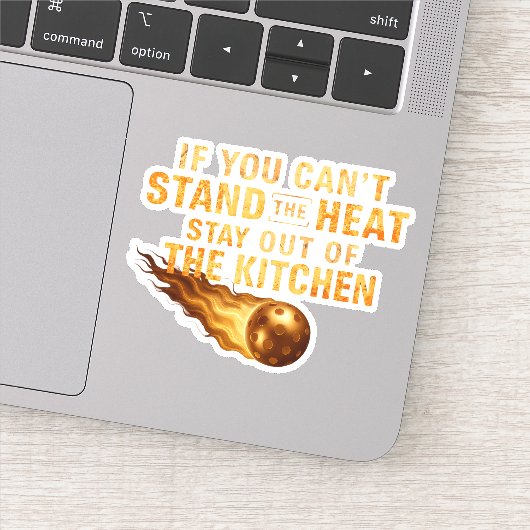 Funny Flaming Pickleball Kitchen Graphic Dink Life シール (詳細)