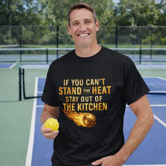 Funny Flaming Pickleball Kitchen Graphic Dink Life Tシャツ