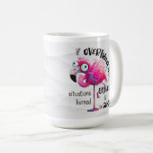 Funny Flamingo Coffee Mug, Overthinkers Gift コーヒーマグカップ (正面右)
