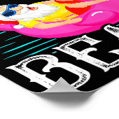 Funny Flamingo Float Santa Claus Christmas At The  ポスター (角)