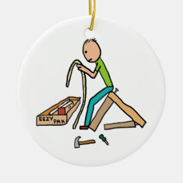 Funny Flat Pack Self-Assembly セラミックオーナメント