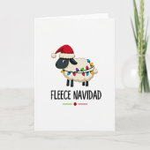 Funny Fleece Navidad Sheep Card カード (正面)