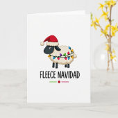 Funny Fleece Navidad Sheep Card カード (黄色い花)