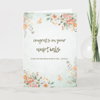 Funny Floral Congratulations Wedding Card カード