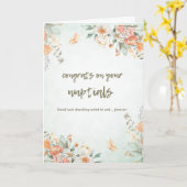 Funny Floral Congratulations Wedding Card カード (黄色い花)
