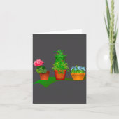 Funny Floral Plant Manager Front And Back Design  カード (正面)