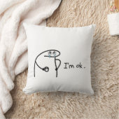 Funny Flork I'm Ok Meme T-Shirt クッション (ブランケット)