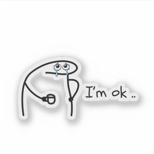 Funny Flork Meme Die-Cut Sticker - Custom Hand-Dra シール (正面)