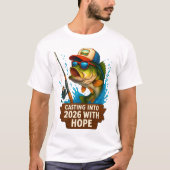 funny fly Cool fishing dad grandpa gift Tシャツ (正面)