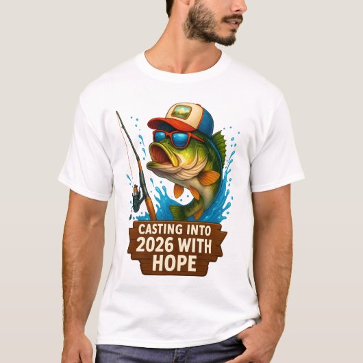 funny fly Cool fishing dad grandpa gift Tシャツ (正面)