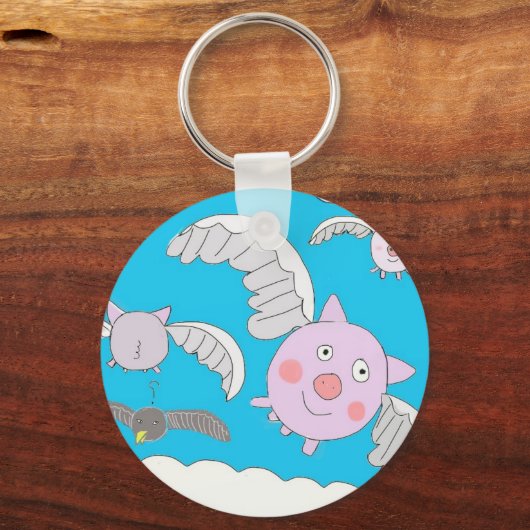 Funny flying pigs キーホルダー (裏面)
