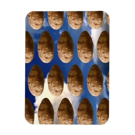 Funny Flying Potatoes Space Potato Photo マグネット (縦)