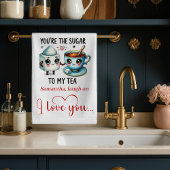 Funny Food Love Gift Kitchen Towel Personalized キッチンタオル